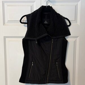 Prana Black Fleece-Lined Vest